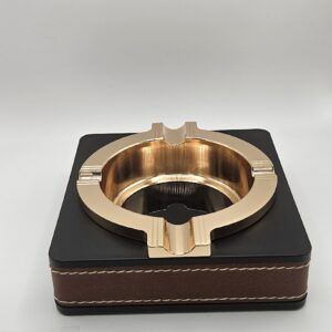 Ashtray ( Gold/Leather )