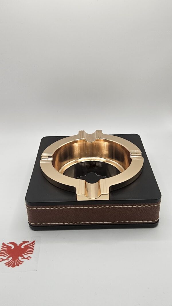 Ashtray ( Gold/Leather )