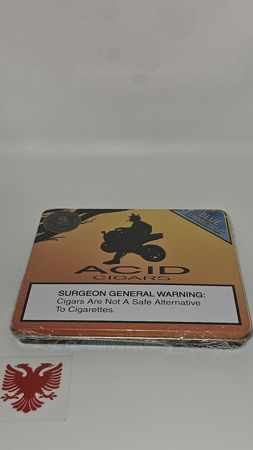 ACID Cigars tin box blue Connecticut