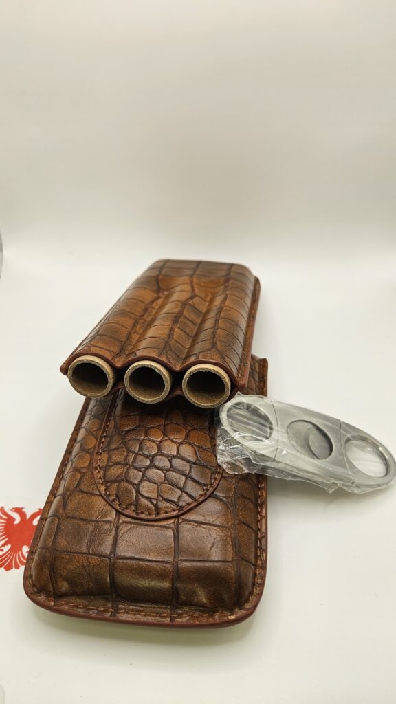 Brown Leather Cigar Pouch